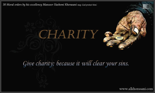 Charity in Mansoor’s word