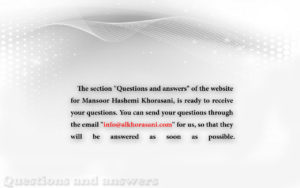 Questions and answers section in Alkhorasani