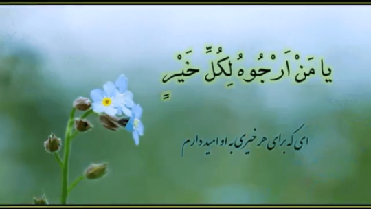 «یا من أرجوه لکلّ خیر»